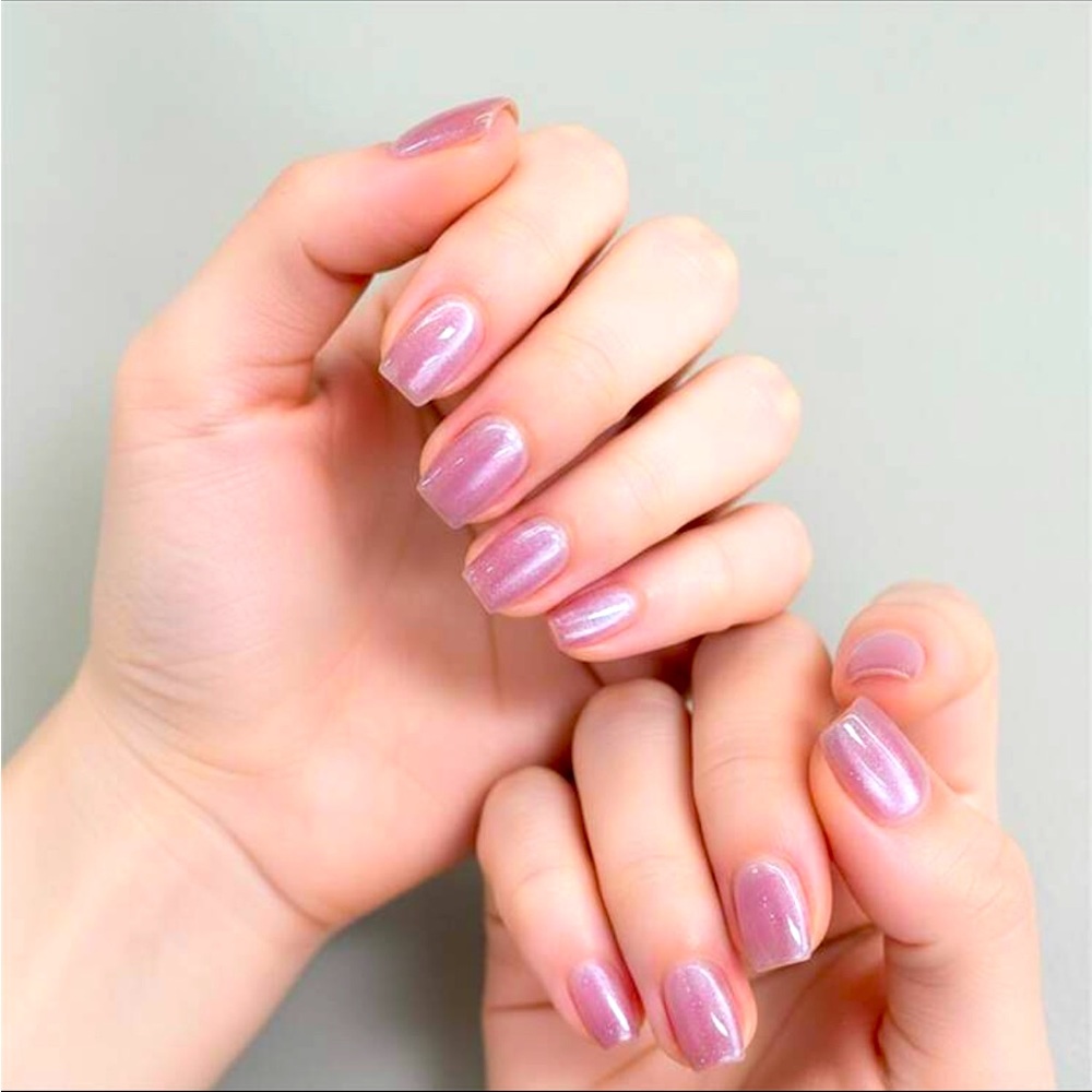 Pearl Pastel Pink Square Press On Nails 💅🌟 24 Piece Set